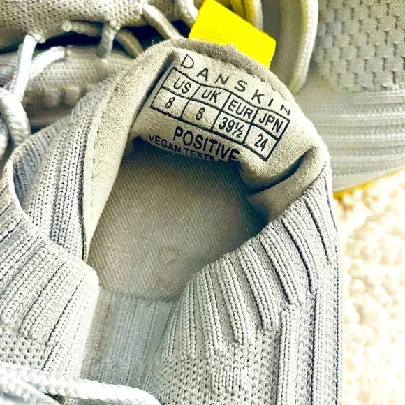 DANSKIN | Women’s Positive Sneakers in Grey and Yellow Size 8 - Picture 8 of 8